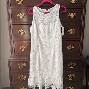 White House Black Market White Lace Dress